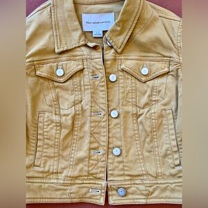 Pilcro and the letterpress cropped jean jacket in Small